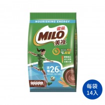MILO雀巢美祿巧克力麥芽減糖配方(33g x14包/袋) nestle 熱可可 